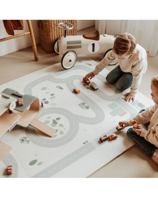 PLAY&GO. Στρωματάκι-παζλ διπλής όψης - κουτί αποθήκευσης - Δρόμος