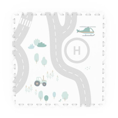 PLAY&GO. Στρωματάκι-παζλ διπλής όψης - κουτί αποθήκευσης - Δρόμος