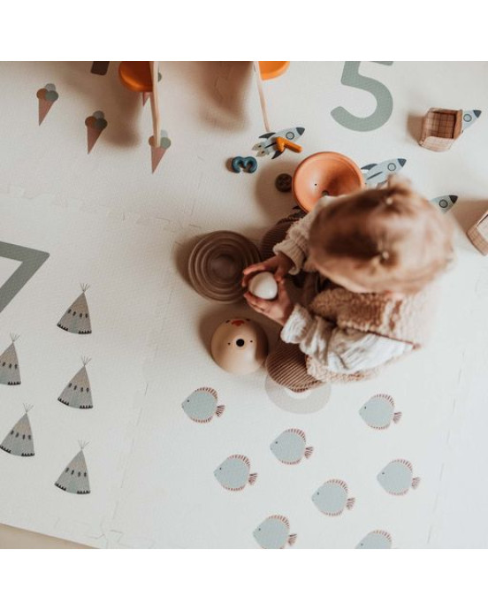 PLAY&GO. Στρωματάκι-παζλ διπλής όψης - κουτί αποθήκευσης - Αριθμοί