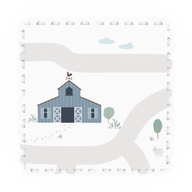 PLAY&GO. Στρωματάκι-παζλ διπλής όψης - κουτί αποθήκευσης - Φάρμα