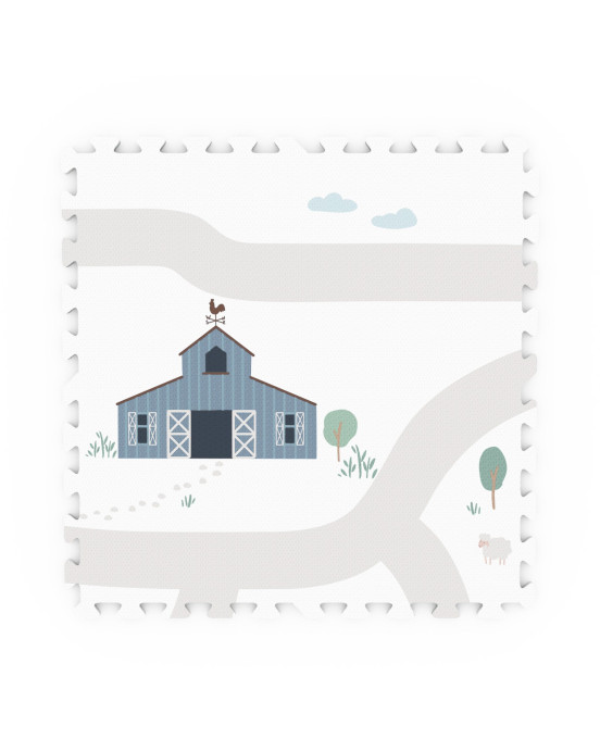 PLAY&GO. Στρωματάκι-παζλ διπλής όψης - κουτί αποθήκευσης - Φάρμα