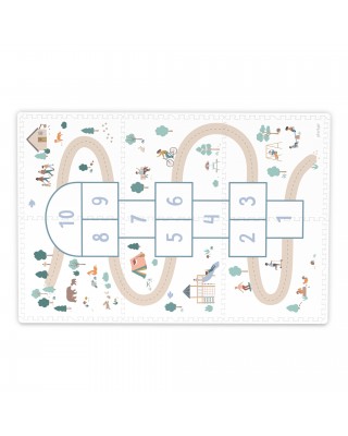 PLAY&GO. Στρωματάκι-παζλ διπλής όψης - κουτί αποθήκευσης - Κουτσό