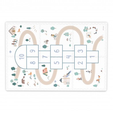 PLAY&GO. Στρωματάκι-παζλ διπλής όψης - κουτί αποθήκευσης - Κουτσό