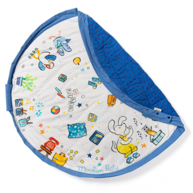 PLAY&GO. Στρώμα παιχνιδιού μαλακό - τσάντα 2 σε 1. Moulin Roty Puce & Pilou