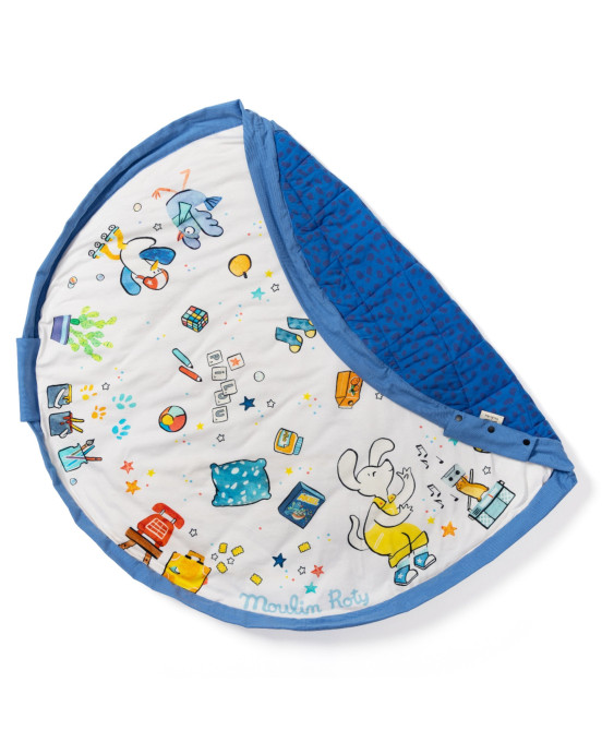 PLAY&GO. Στρώμα παιχνιδιού μαλακό - τσάντα 2 σε 1. Moulin Roty Puce & Pilou