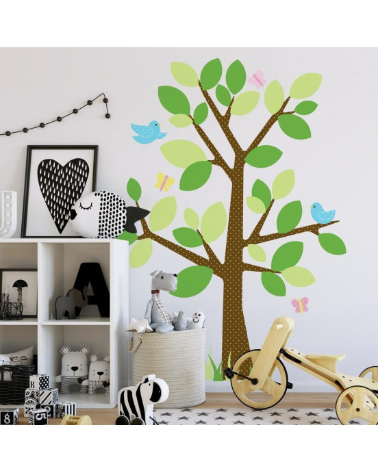 RoomMates. Αυτοκόλλητα τοίχου Δέντρο & πουλάκια.