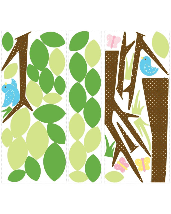 RoomMates. Αυτοκόλλητα τοίχου Δέντρο & πουλάκια.