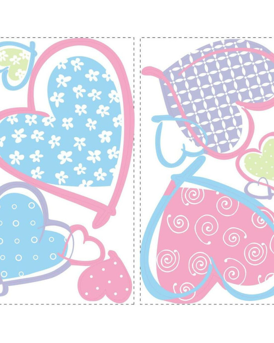 RoomMates. Αυτοκόλλητα τοίχου Καρδιές