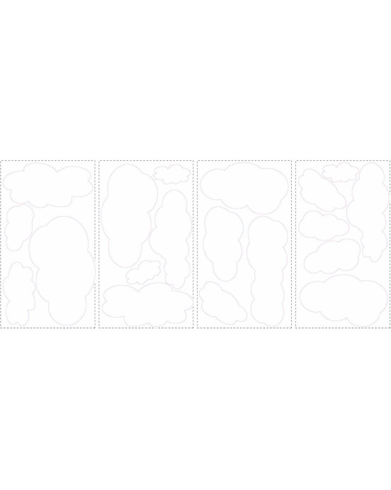 RoomMates. Αυτοκόλλητα τοίχου Σύννεφα λευκά.