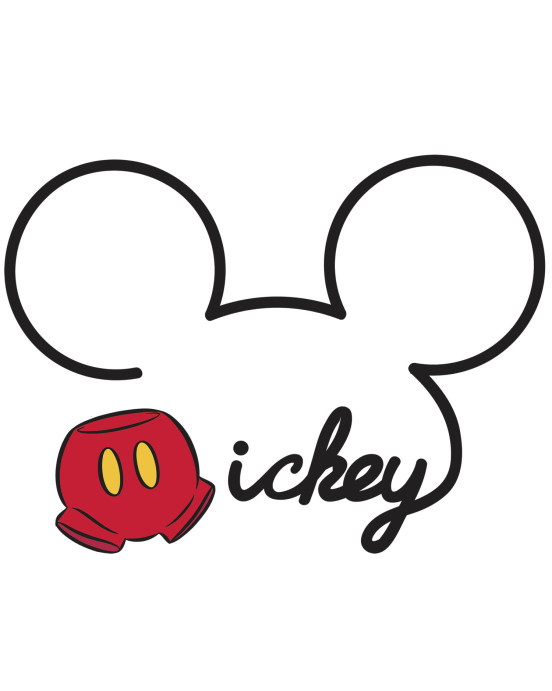 RoomMates. Αυτοκόλλητα τοίχου Mickey υπογραφή.