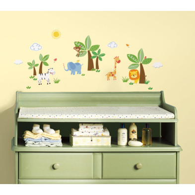 RoomMates. Αυτοκόλλητα τοίχου Ζώα της ζούγκλας.