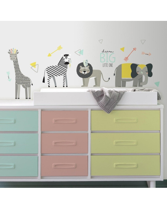 RoomMates. Αυτοκόλλητα τοίχου Ζωάκια-Εξερευνητές.