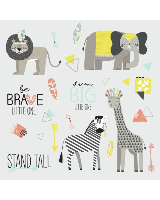 RoomMates. Αυτοκόλλητα τοίχου Ζωάκια-Εξερευνητές.