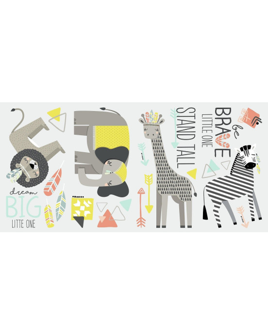 RoomMates. Αυτοκόλλητα τοίχου Ζωάκια-Εξερευνητές.