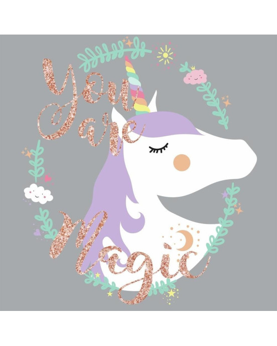 RoomMates. Αυτοκόλλητα τοίχου glitter Μονόκερος.