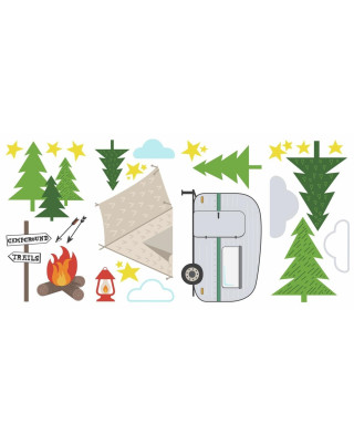 RoomMates. Αυτοκόλλητα τοίχου Camping.