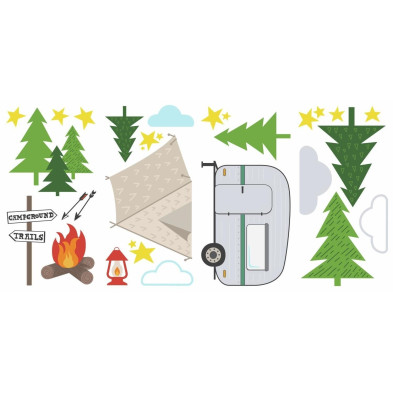RoomMates. Αυτοκόλλητα τοίχου Camping.