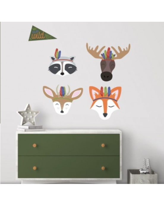 RoomMates. Αυτοκόλλητα τοίχου μεγάλο Ζώα του Δάσους