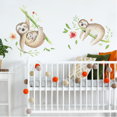 RoomMates. Αυτοκόλλητα τοίχου Βραδύπους στα κλαδιά