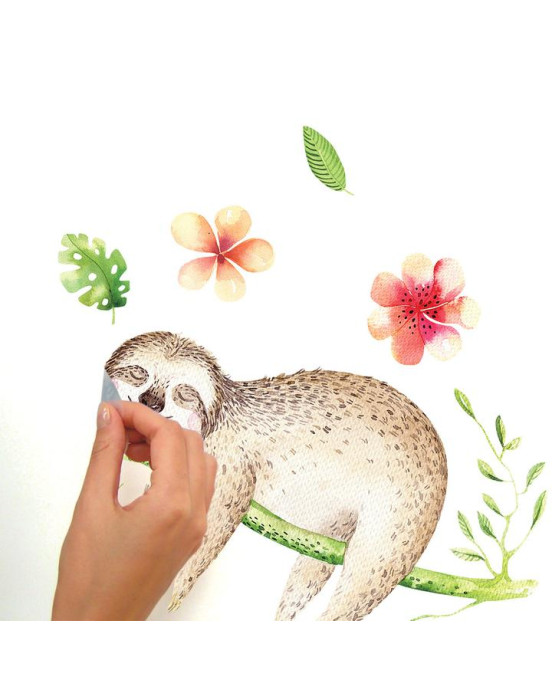 RoomMates. Αυτοκόλλητα τοίχου Βραδύπους στα κλαδιά