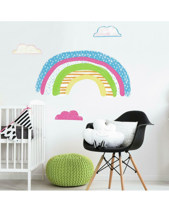 RoomMates. Αυτοκόλλητα τοίχου Ουράνιο τόξο & σύννεφα.