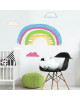 RoomMates. Αυτοκόλλητα τοίχου Ουράνιο τόξο & σύννεφα.