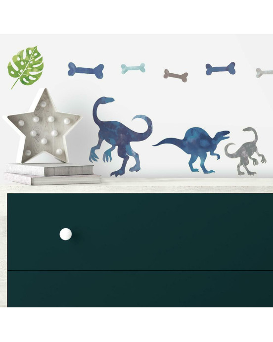 RoomMates. Αυτοκόλλητα τοίχου Δεινόσαυροι με νερομπογιά.
