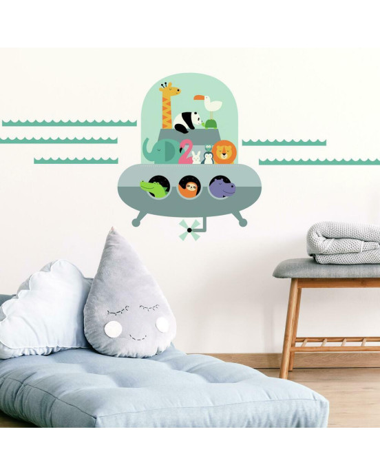 RoomMates. Αυτοκόλλητα τοίχου Ζωάκια-ufo
