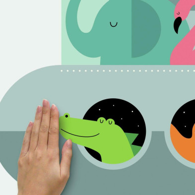 RoomMates. Αυτοκόλλητα τοίχου Ζωάκια-ufo