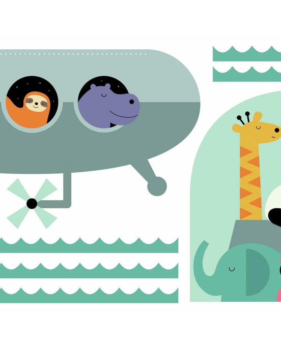 RoomMates. Αυτοκόλλητα τοίχου Ζωάκια-ufo