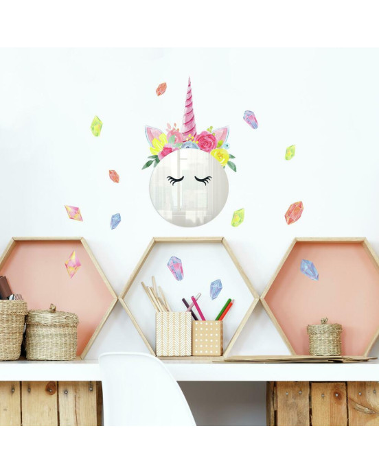 RoomMates. Αυτοκόλλητα τοίχου -καθρέπτης Μονόκερος.