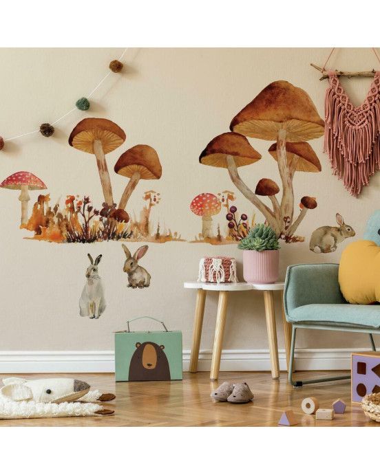 RoomMates. Αυτοκόλλητα τοίχου Μανιτάρια.