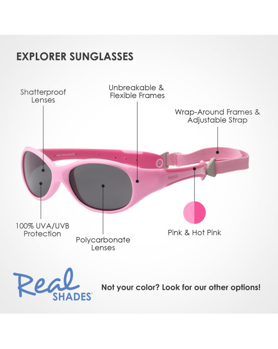 REAL SHADES. Βρεφικά γυαλιά ηλίου Explorer Baby 0-2 ετών Pink/Hot Pink