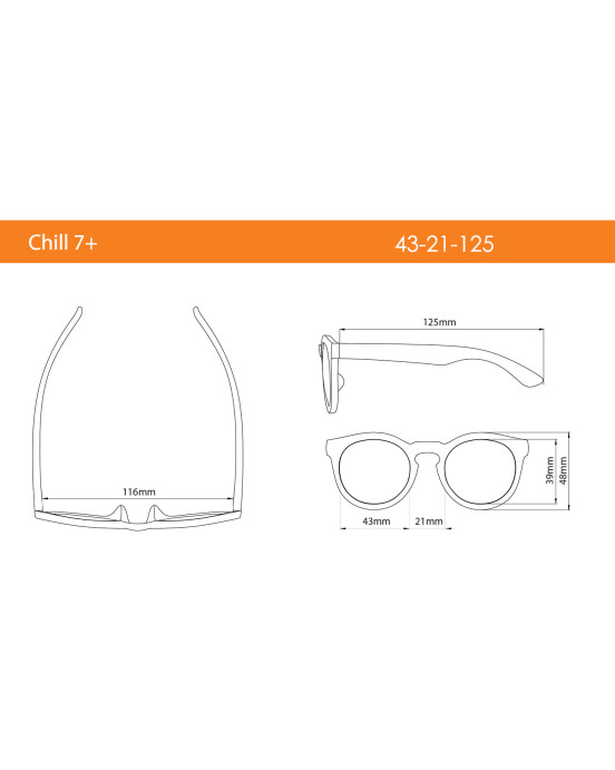 REAL SHADES. Παιδικά γυαλιά ηλίου Chill Youth 7+ ετών Steel Blue