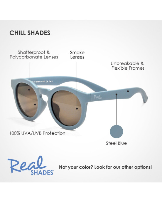 REAL SHADES. Παιδικά γυαλιά ηλίου Chill Youth 7+ ετών Steel Blue