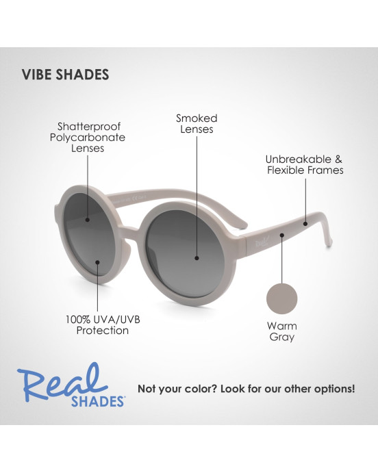 REAL SHADES. Παιδικά γυαλιά ηλίου Vibe Youth 7+ ετών Warm Grey