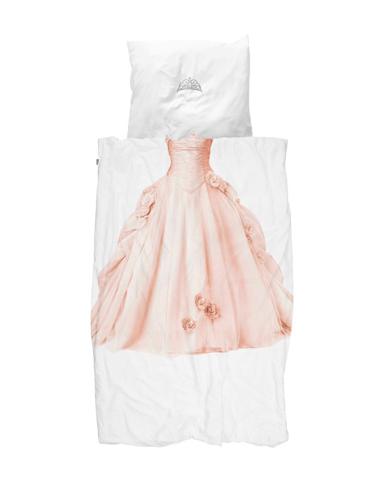SNURK. Κλινοσκέπασμα Πριγκίπισσα 140Χ200 - 50Χ70 (ροζ)