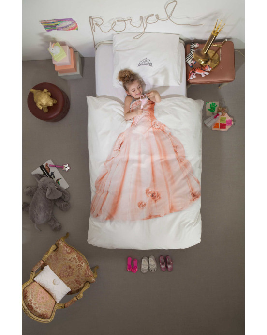 SNURK. Κλινοσκέπασμα Πριγκίπισσα 140Χ200 - 50Χ70 (ροζ)