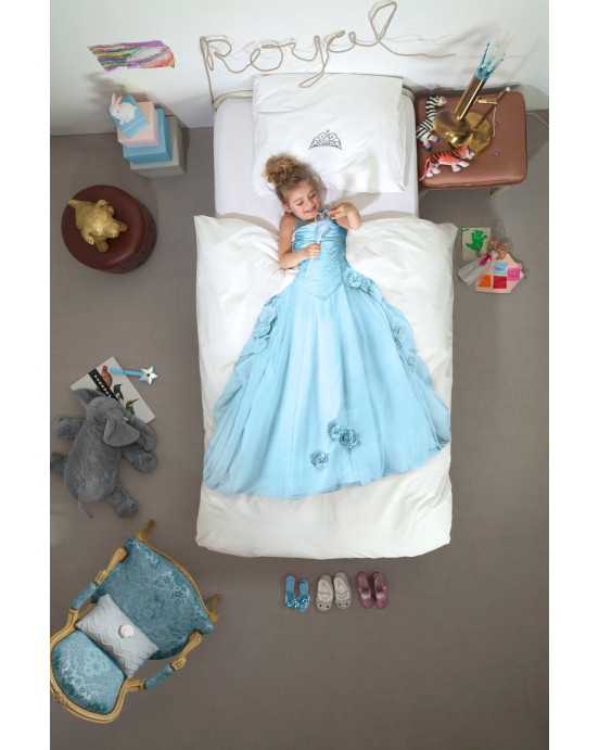 SNURK. Κλινοσκέπασμα Πριγκίπισσα 140Χ200 - 50Χ70 (γαλάζιο)
