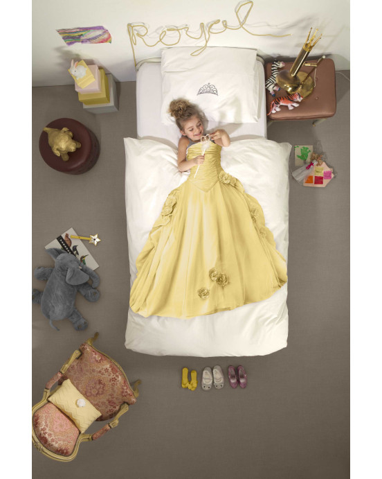 SNURK. Κλινοσκέπασμα Πριγκίπισσα 140Χ200 - 50Χ70 (κίτρινο)