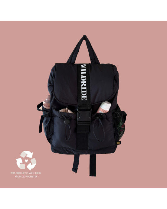 WILDRIDE. Οικολογικό σακίδιο πλάτης ενηλίκων Black