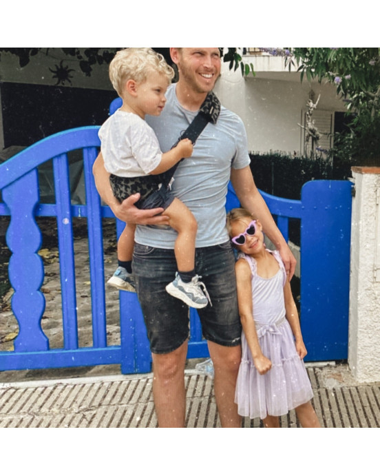 WILDRIDE. Μάρσιπος αγκαλιάς για νήπια Grey Leopard