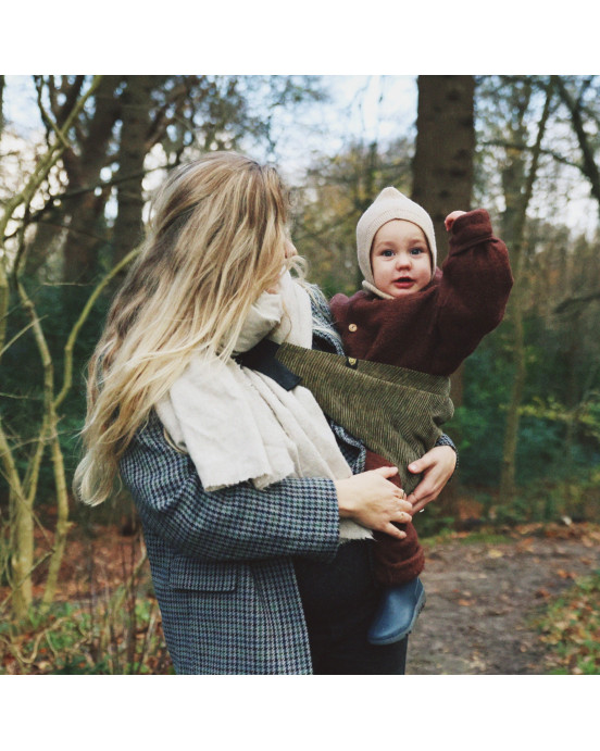 WILDRIDE. Μάρσιπος αγκαλιάς για νήπια κοτλέ Olive Green