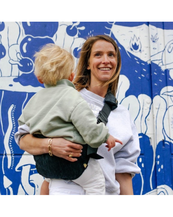 WILDRIDE. Μάρσιπος αγκαλιάς για νήπια κοτλέ Black