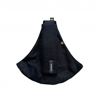 WILDRIDE. Μάρσιπος αγκαλιάς για νήπια Black linen